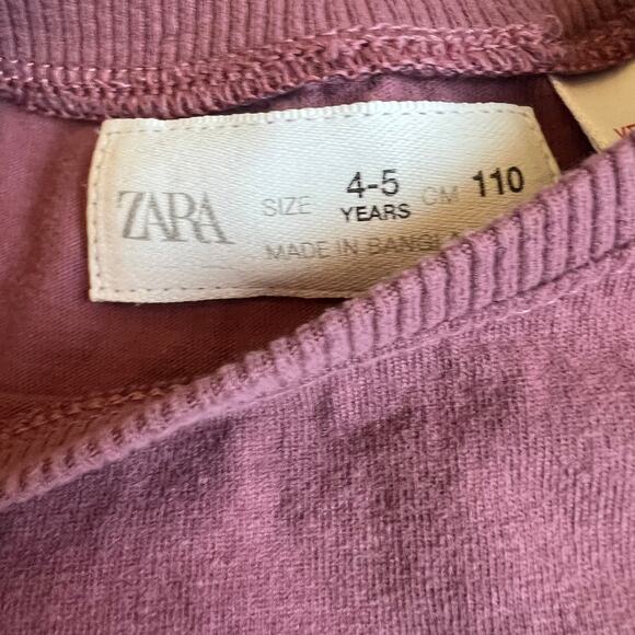 Zara Girls Long Sleeve Pocket Tee 4-5 - Picture 6 of 7
